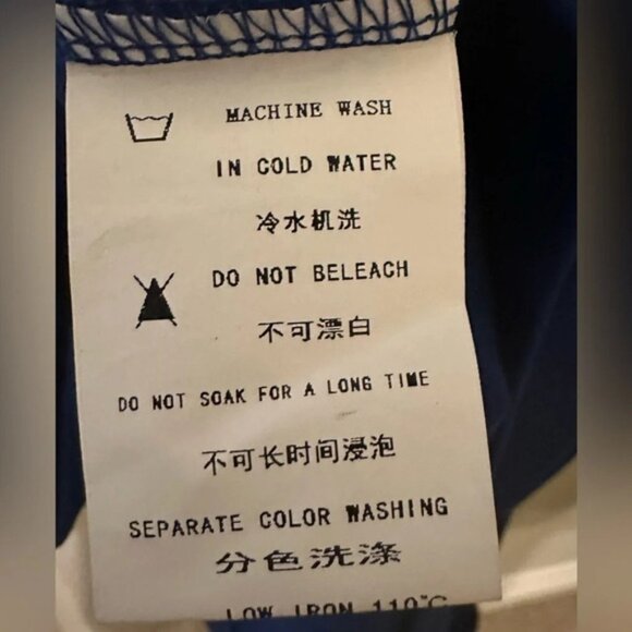 Vfshow brand blue knit dress with zipper detail 3/4 sleeves royal blue size M - Picture 6 of 6